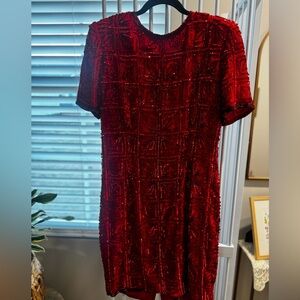 Vintage Beaded Silk Dress: Beaded Drama